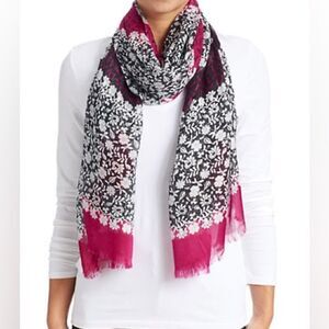 Armani Jeans Modal-Cashmere Logo Scarf-MULTI-One Size